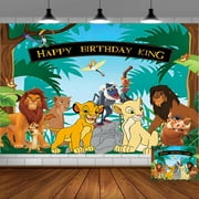 Lion King Backdrop Banner Party Supplies Poster Movie Theme Background for Photography Kids Birthday Decorations