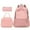 cc, variant on Macaron Solid Color Canvas Lightweight Outdoor Backpack, Three-Piece Casual Backpack Set with Large Capacity