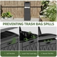thumbnail image 5 of Uforic 31 Gallon Outdoor Trash Can, Waterproof Resin Garbage Bin with Drip Tray & Lid, Trash Bin, for Porch, Backyard, Black, 5 of 9