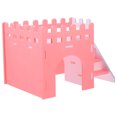 thumbnail image 1 of TEHAUX Animal House Small Animal Beds House Pink PVC 1 Set, 1 of 5