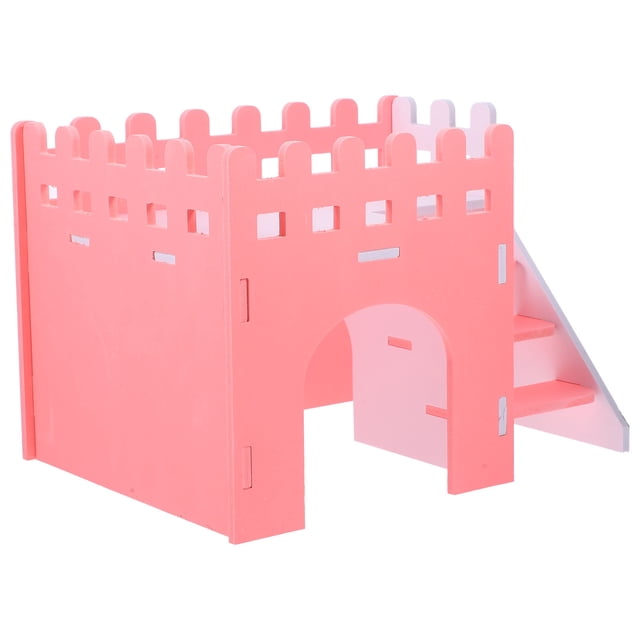 TEHAUX Animal House Small Animal Beds House Pink PVC 1 Set