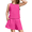 Hot Pink, variant on Arshiner Girls Summer 2 Piece Outfit Sleeveless Top and Paperbag Waist Shorts with Pockets Kids Shorts Set