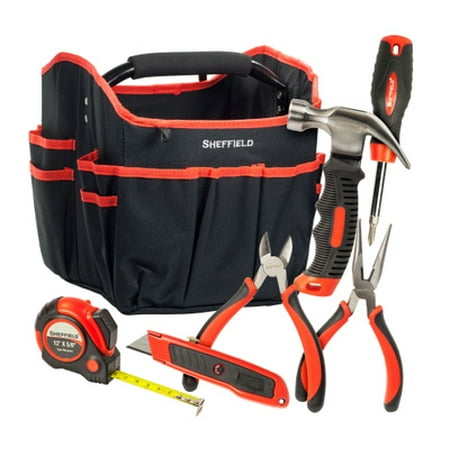

Red River Commodities Great Neck 60080 Sheffield 7 Piece Home Tool Set with Foldable Open Tool Bag