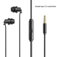 thumbnail image 4 of sweethay Anti-noise Sleeping Headphone Silicone Anti-fold Button Control Headsets In-ear Noise Cancelling Earphones Household Hotels Single 3.5mm Black Doble 3.5mm Negro, 4 of 8