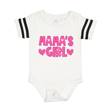 

Inktastic Mama s Girl Pink with Hearts Gift Baby Girl Bodysuit