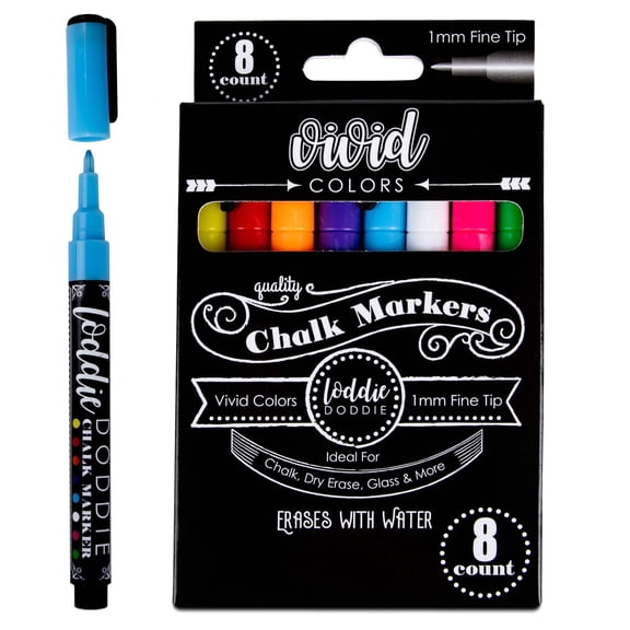 8ct Fine Point Chalk Markers - Vivid Colors
