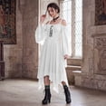 thumbnail image 5 of Gothic Dress Women 2026 Halloween Costumes Adults Witch Dress White M, 5 of 7