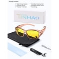 thumbnail image 5 of TINHAO Night Driving Wrap Around Glasses Fit Over Glasses for Men Women Anti Glare HD Night Vision Glasses, 5 of 7
