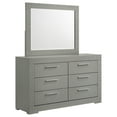 thumbnail image 3 of Ives 6-drawer Dresser and Mirror Grey High Gloss, 3 of 13