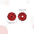 thumbnail image 2 of Unique Bargains 100Pack 8mm Rhinestone Clay Beads, Polymer Clay Crystal Bead Bulk for DIY Bracelet (Red), 2 of 7