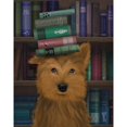 thumbnail image 3 of Fab Funky 12x14 Black Modern Framed Museum Art Print Titled - Yorkshire Terrier and Books, 3 of 5
