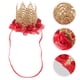thumbnail image 4 of EeaseMX Baby's First Birthday Crown Rose Flower Encaje de malla Tocado Baby Girl 1st Birthday Hat Artículos de fiesta Sombrero de cumpleaños Photo Prop Diademas Accesorios para el cabello (Rojo), 4 of 7