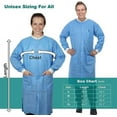 thumbnail image 2 of Disposable Lab Coats, SMS Material, Knee Length, 3 Pockets, 10 Pack – Small, Blue, 2 of 7