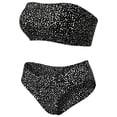 thumbnail image 4 of Bikini de dos piezas Agnes Orinda para mujeres, traje de baño de cintura alta, bandeau, sin hombros, color negro, 4 of 6