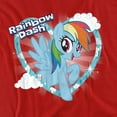 thumbnail image 2 of My Little Pony Tv Rainbow Dash Women's T Shirt, Red, Small, 2 of 6