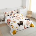 thumbnail image 4 of Homewish Funny Farm Cow Bedding Comforter Set for Kids, Kawaii Rustic Sheep Twin Comforter Sets, Cartoon Lodge Cabin Reversible Bedding Set, Super Cozy Room Decor, 2-Piece, 4 of 9