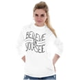 thumbnail image 3 of Believe in Yourself Inspirational Women Plus Size Long Sleeve Graphic Tee Brisco Brands 2X, 3 of 5