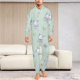 thumbnail image 2 of Pochacco Unisex Onesie Pajamas Zipper Jumpsuit Hooded One Piece Sleepwear for Family Mens Womens, 2 of 7