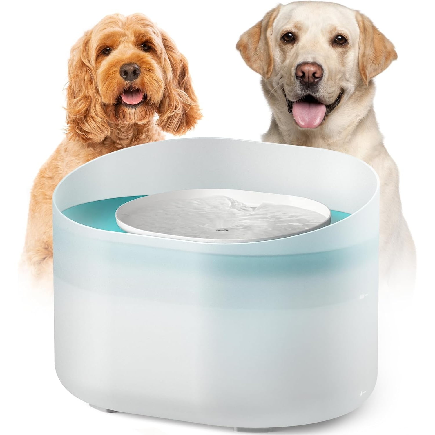 Dog Water Fountain, 2.1Gal/8L Capsule Dog Fountain for Medium to Large Dogs, Anti-Splash Dog Water Bowl Dispenser, Super Quiet Pet Water Fountain, Great for Dogs Cats and Multi-Pet Home