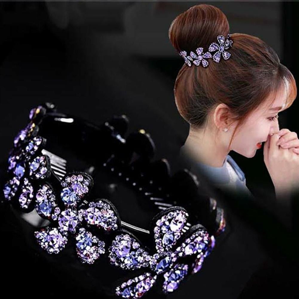 Women Girls Hair Clip Crystal Claw Ponytail Bun Holder Comb Hairpin Fashion Gift