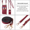 thumbnail image 7 of ELEHOLD Wallet Crossbody for iPhone 15 Pro Max Case,Independent Card Holder PU Leather Case with Detachable Crossbody Strap Zipper Purse Shockproof Cover for Women Girls for iPhone 15 Pro Max,Red, 7 of 7