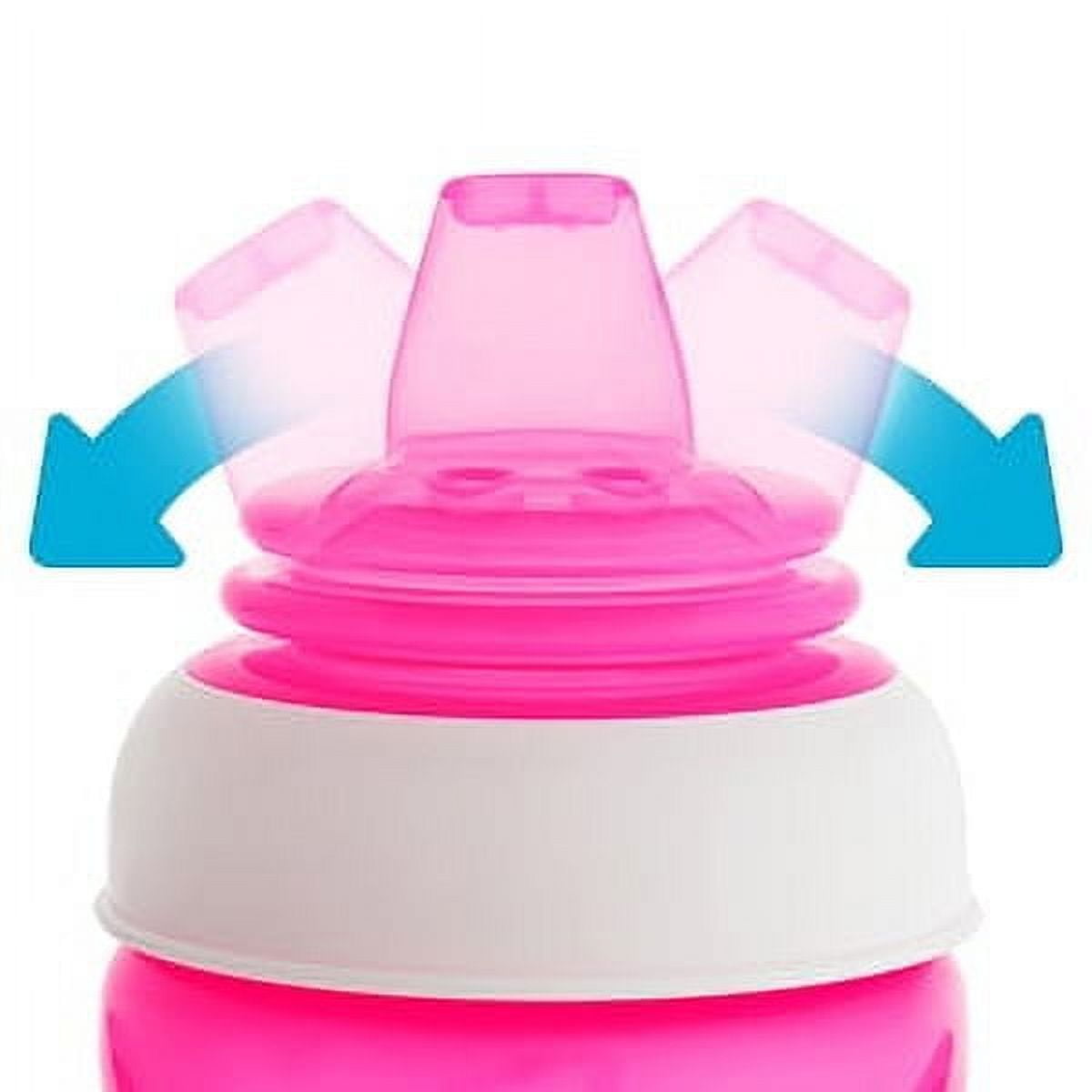 (3 pack) Munchkin® Gentle™ Transition Sippy Cup with Trainer Handles, 10 oz, Pink, Unisex