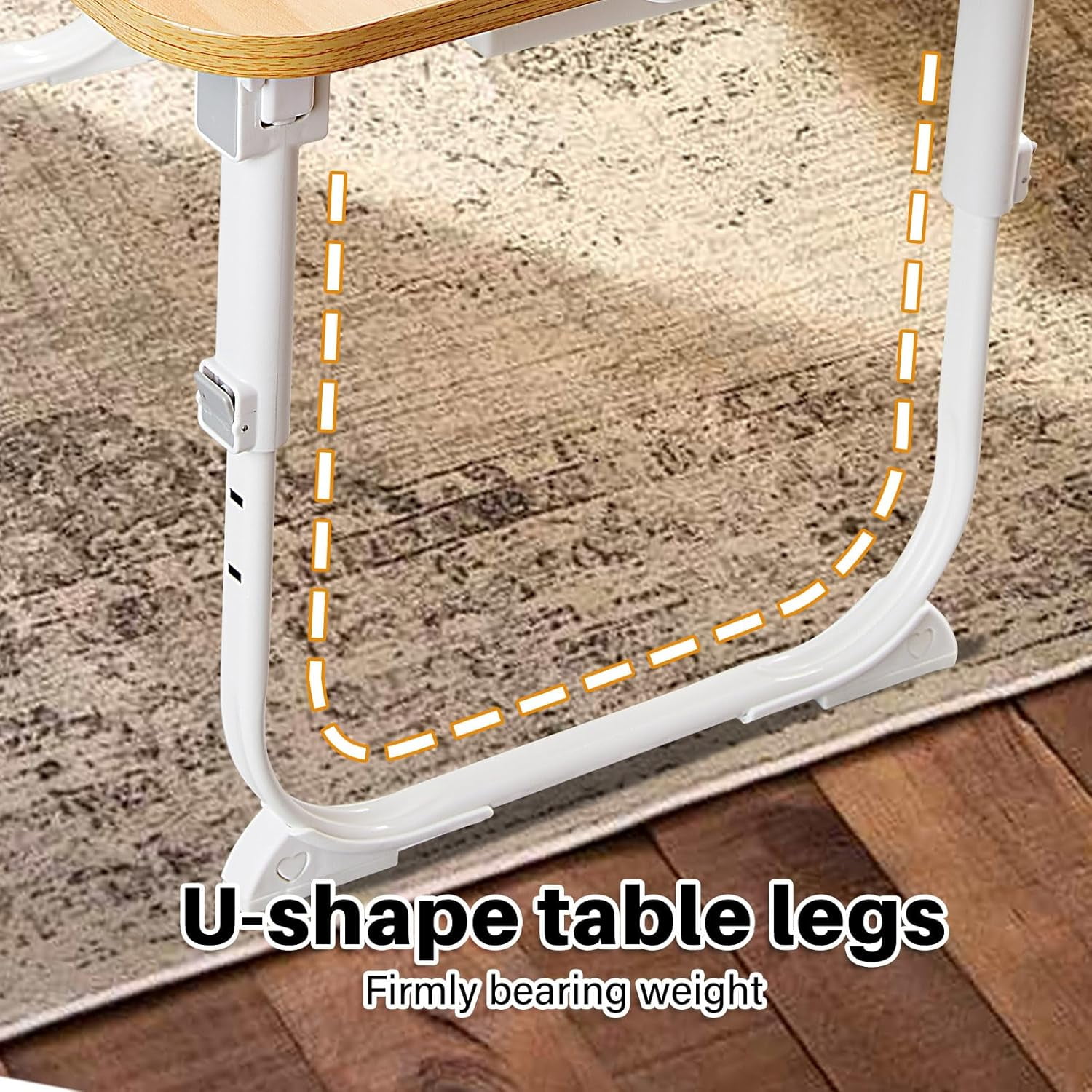 Laptop Deskfor Bed Lap Desk with LED Desk Light, Adjustable Tablet Bed Table with Foldable Legs Storage Drawer, Breakfast Serving Tray Folding Laptop Stand Reading Holder for Sofa Couch Floor (Maple)