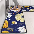 thumbnail image 2 of Kitchen Rugs Sets Of 2,Pioneer Flower Floral Print Pattern Anti Fatigue Kitchen Mat Rugs Non Slip Washable,Decorative Kitchen Floor Mats for Kitchen,Sink,Laundry,17"x47"+17"x47", 2 of 5