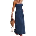 thumbnail image 3 of Strapless Women's Sleeveless Jumpsuit Summer Casual Loose Jumpsuit Women's with Pockets Jumpsuit, 3 of 6