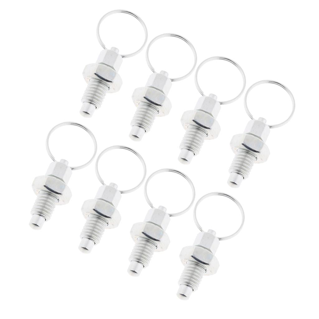 8X Index Plunger with Ring Pull Spring Loaded Retractable Locking Pin M8 