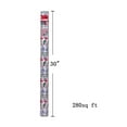 thumbnail image 1 of Holiday Time Christmas Gift Wrapping Paper Reversible Jumbo Roll, Botanical and Stripe, 1 of 4