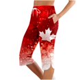 thumbnail image 1 of WILLBEST Pantalones Casuales elegantes para Mujer, Corte Entallado, con Estampado de Hojas de Arce, para Uso Relajado En Interiores y Exteriores. Grande, 1 of 4