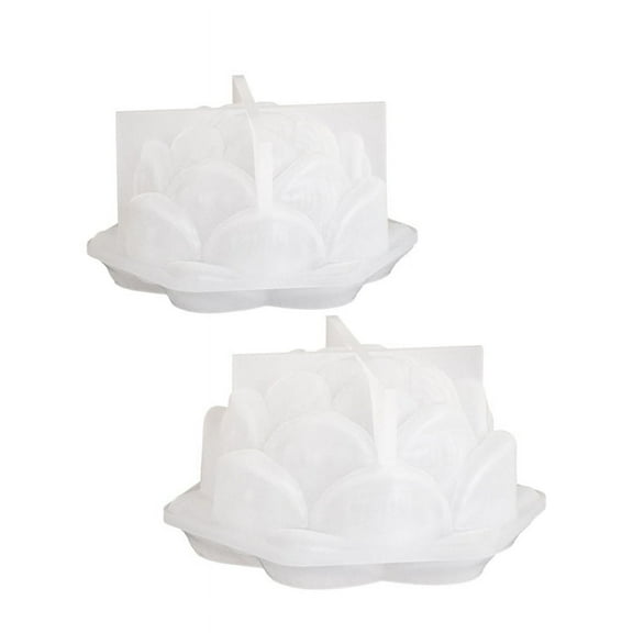4PCS 3D Large Lotus Silicone Candle Mold DIY Handmade Flower Aromatherapy Plaster Resi y21718