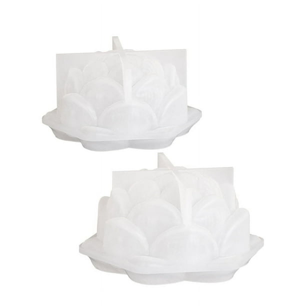 4 Piezas de Moldes de Silicona para Velas de Grandes en 3D, Hechos A Mano, para Hacer Jabón de Resina y Yeso para Aromaterapia con Flores
