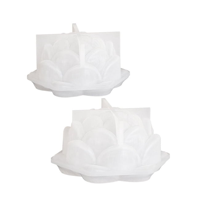 4 Piezas de Moldes de Silicona para Velas de Grandes en 3D, Hechos A Mano, para Hacer Jabón de Resina y Yeso para Aromaterapia con Flores