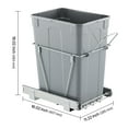 thumbnail image 2 of VEVOR Pullout Trash Can for Kitchen Cabinets, 35 QT Garbage Waste Recycling Bin, Under Mount Waste Container, with Heavy Duty Metal Full Extension Sliding System and Handle, for Sink, Under Counter, 2 of 9