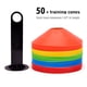 thumbnail image 5 of 50 conos de fútbol de 7,5 pulgadas de diámetro y 2 pulgadas de alto, flexibles, de polietileno de baja densidad, con base redonda y colores surtidos, 5 of 7