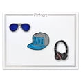 thumbnail image 2 of PinMart's Swag Snapback Headphones Aviators Trendy Enamel Lapel Pin Set, 2 of 5