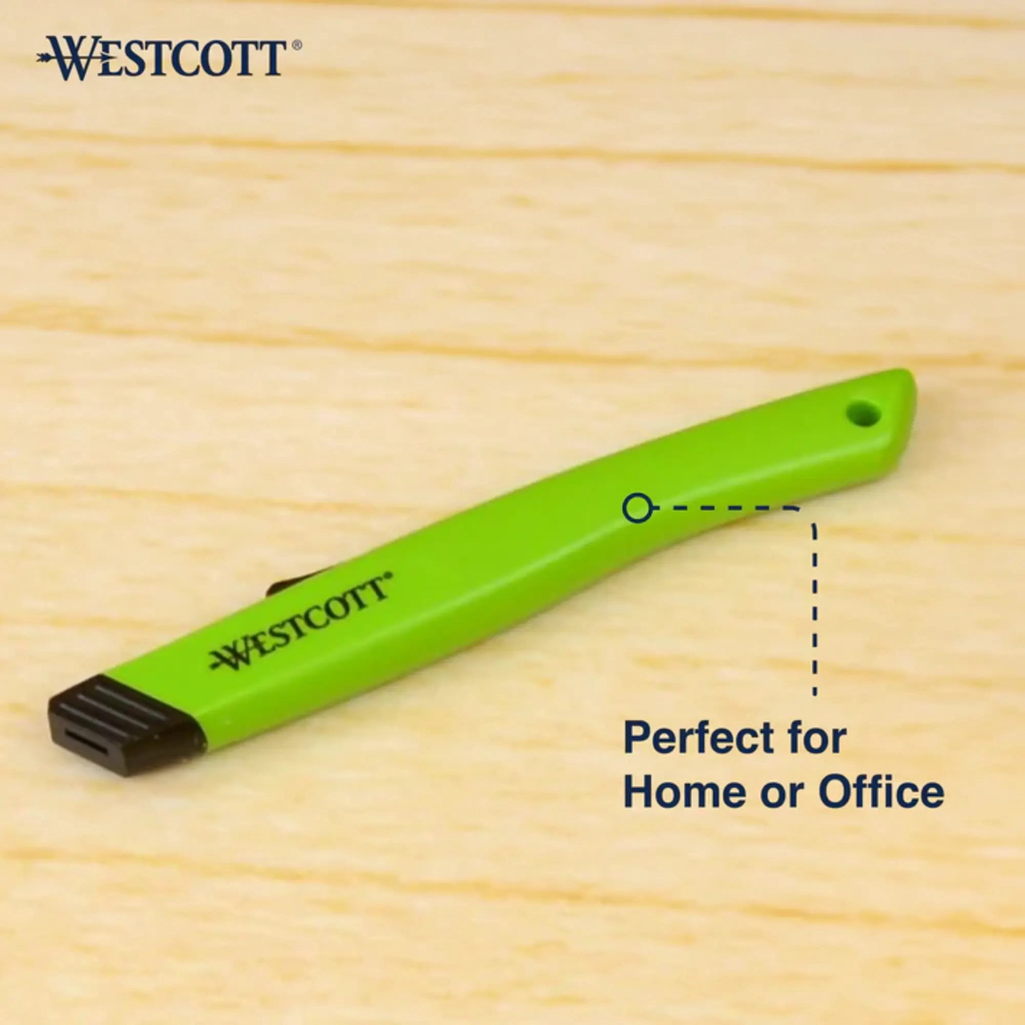 Westcott Full Size Ceramic Blade Retractable Utility Cutter, 3-pack, Green