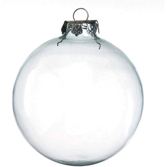 Tassel Depot Clear Plastic Fillable Ornament – High-Quality Spherical Design - Ideal for Christmas, Graduations and DIY Projects - 4” (1 Pack)
