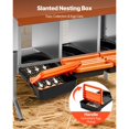 thumbnail image 6 of Chicken Nesting Boxes,3 Compartments,with Support Legs,Easy Egg Collection,Galvanized Steel&High-Strength Plastic,Roll Away Nesting Boxes for Chickens&Hens Laying Eggs,Orange, 6 of 11