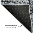 thumbnail image 3 of HomeRoots 649560 5 x 8 ft. Denim Blue & Ivory Patchwork Transitional Washable Machine Made Rectangle Area Rug with UV Protection, 3 of 6