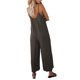 thumbnail image 3 of TRKIYQC Monos con tirantes finos para mujer, monos largos informales de verano, petos holgados de pierna ancha, monos, pantalones, escote en V, cómodos, sueltos, ropa de una pieza TRKIYQC perder, 3 of 5