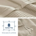 thumbnail image 2 of 100% Egyptian Cotton Duvet Cover Set King Size, Waffle Weave Duvet Cover, 600 TC Soft Breathable Luxury Bedding Set for All Season, 3 PCS, 1 Duvet Cover and 2 Pillowcases, Light Beige, 104"x90", 2 of 9