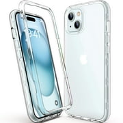 ULAK Phone Case for iPhone 15 Plus, Sturdy Rugged Hybrid Heavy Duty Shockproof Clear Case for Apple iPhone 15Plus 6.7 inch 2023, Transparent