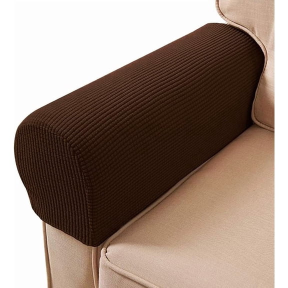 Sofa Arm Chair Covers, Couch Armrest Armchair Covers, Stretch Anti-Slip Recliner Slipcovers Furniture Protector, Set of 2