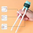 thumbnail image 4 of ZHAOCHENG Palillos de entrenamiento para bebés para niños - Utilice material completamente inofensivo - Diseño de hebilla antidislocación - Incluye caja portátil VERDE, 4 of 5