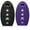 black and purple, variant on 2pcs DOBREV 4 Buttons Silicone Rubber Case Protector Key Fob Cover Smart Car Remote Holder for INFINITI EX35 FX50 G37 M45 QX56 FX50 G35 M35 M56 2014-2015 INFINITI QX60 QX80 (purple and blue)
