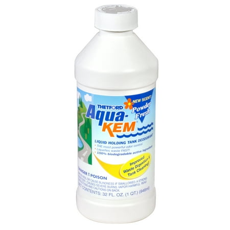 Aqua-Kem Powder Fresh RV Holding Tank Treatment - Deodorant / Waste Digester / Detergent - 32 oz - Thetford