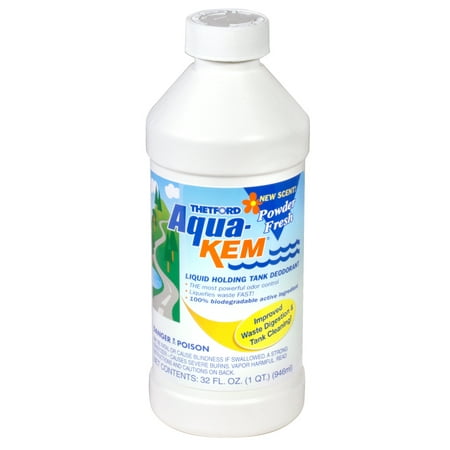 - Aqua-Kem Powder Fresh RV Holding Tank Treatment - Deodorant / Waste Digester / Detergent - 32 oz - Thetford 36568